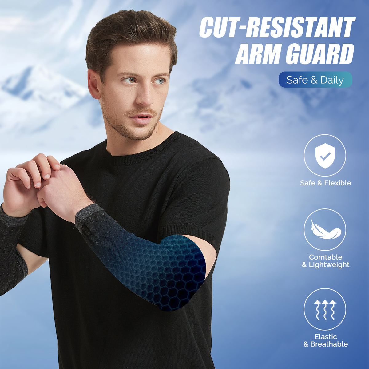 Arm Shield Fall Protection Cut-Resistant Protective Arm Sleeves-Secure and Comfortable – faithshield